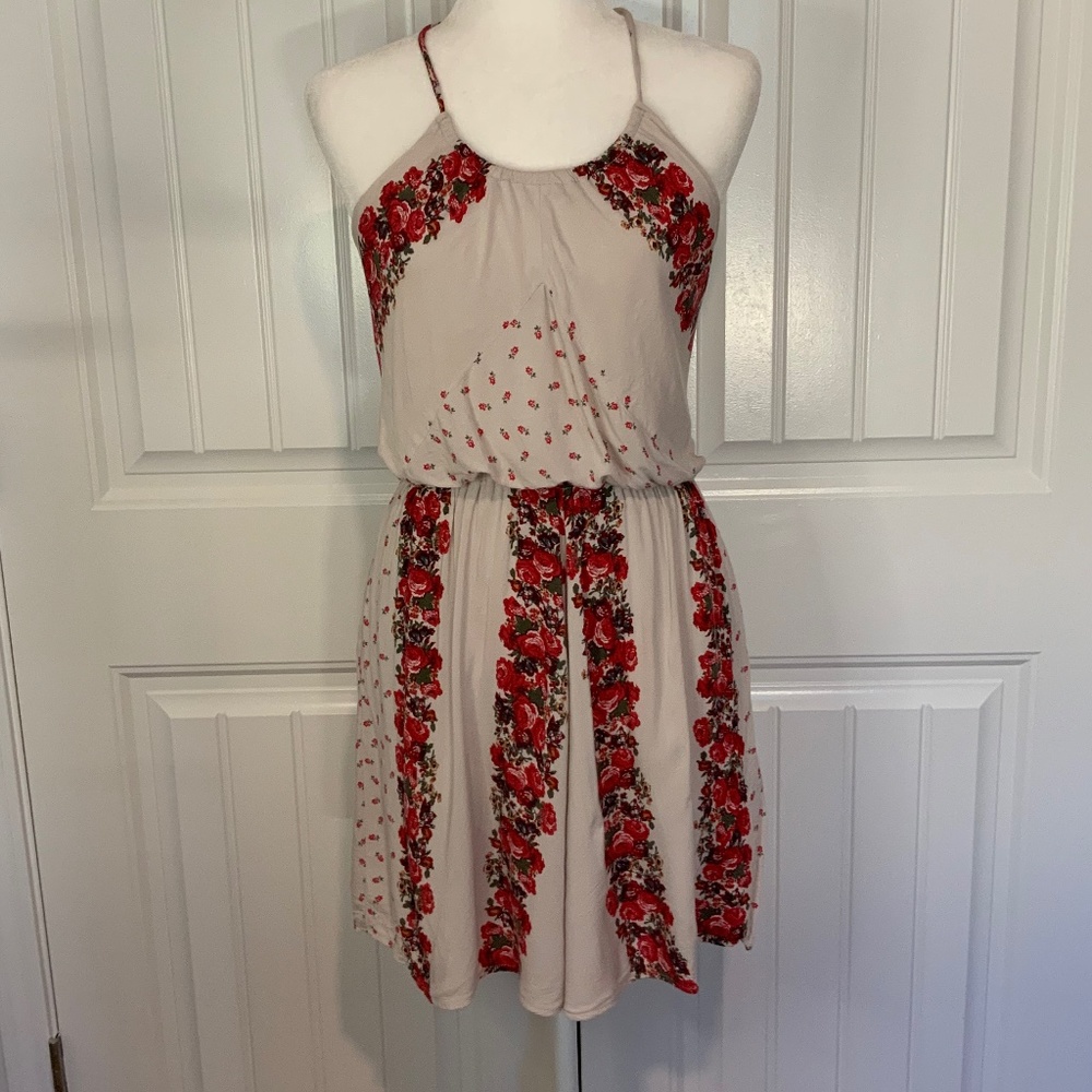 Free People Backless Floral Mini-Dress - Picture 1 of 9